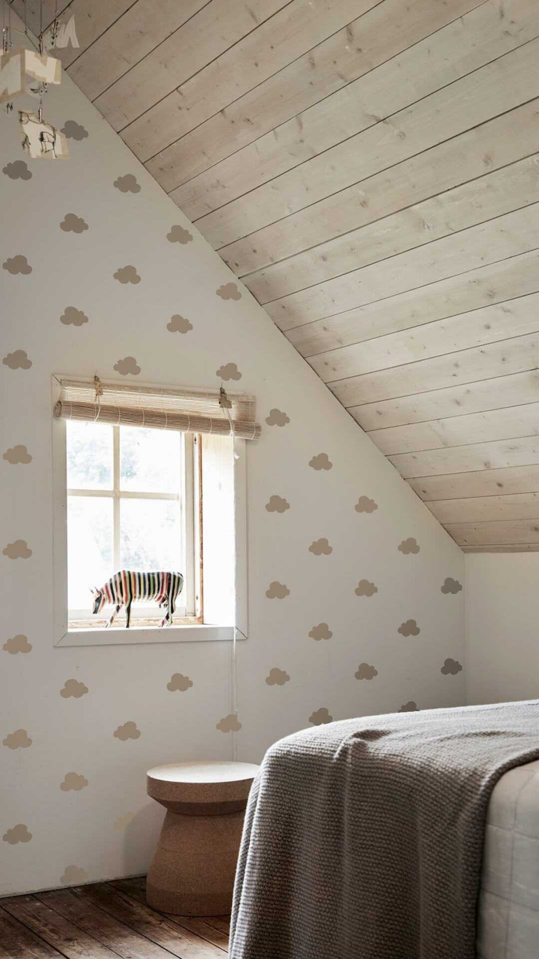 wallpaper clouds for kids room