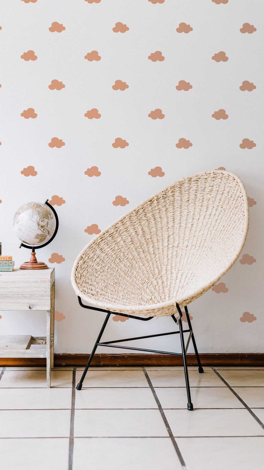 wallpaper clouds for kids room