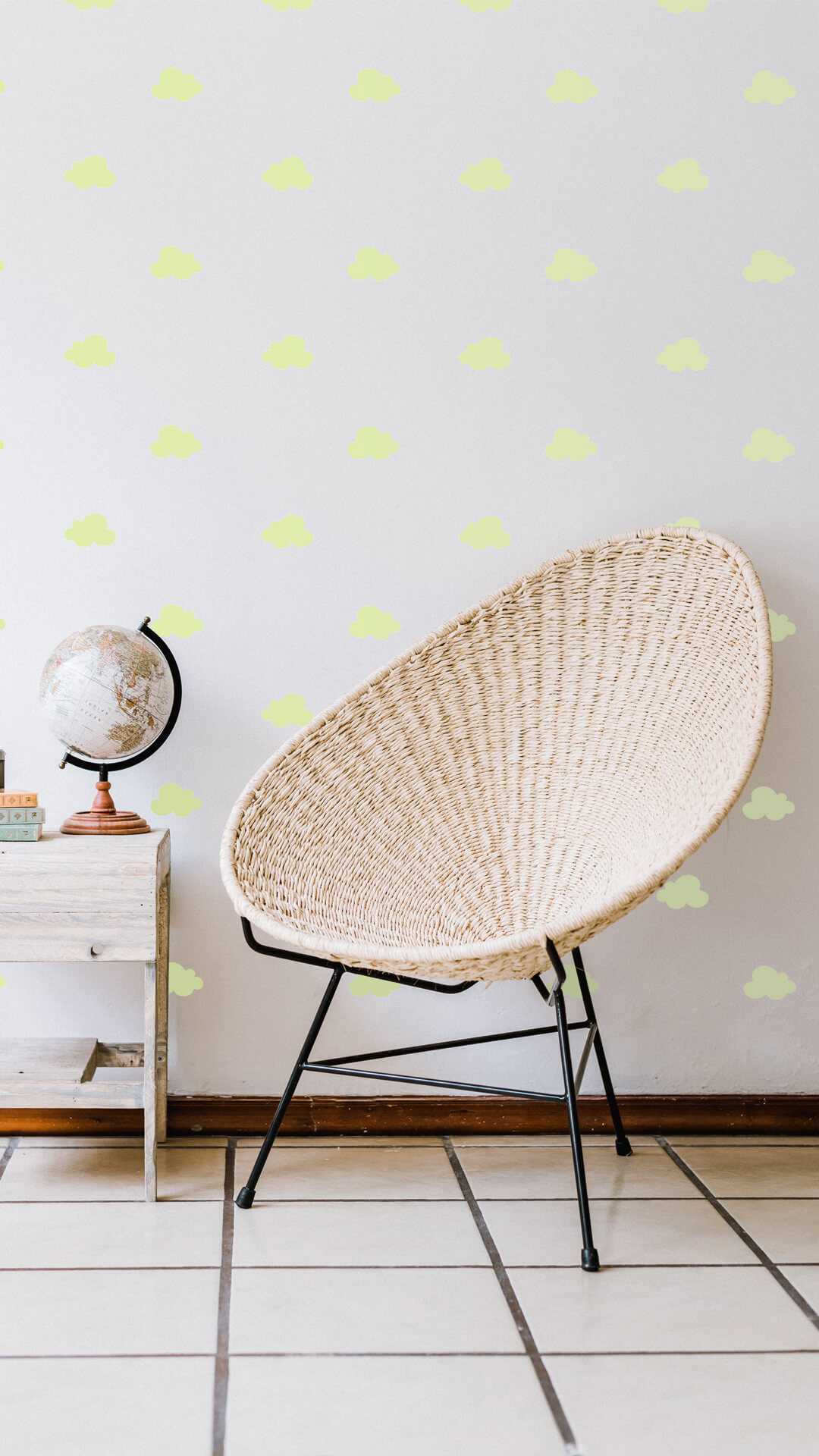 wallpaper clouds for kids room