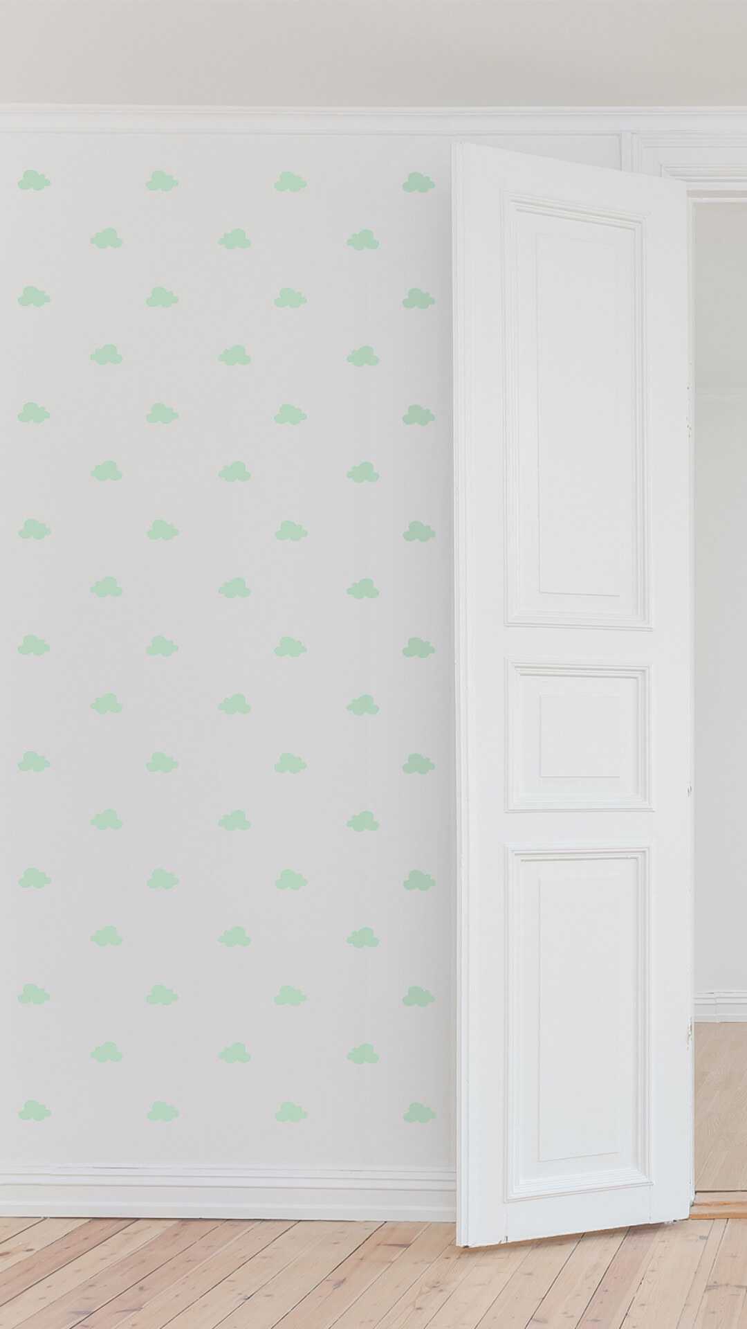 wallpaper clouds for kids room