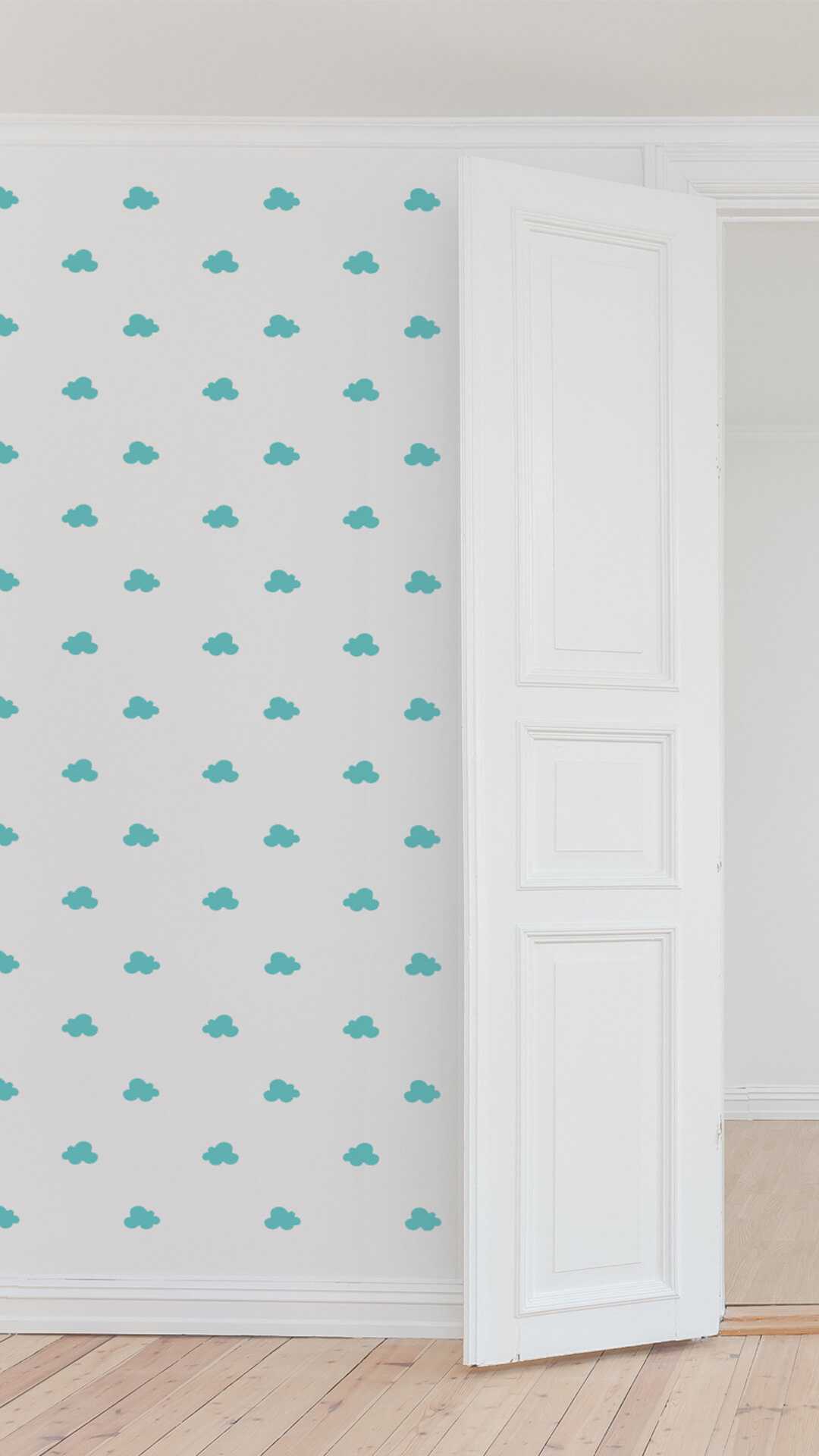 wallpaper clouds for kids room
