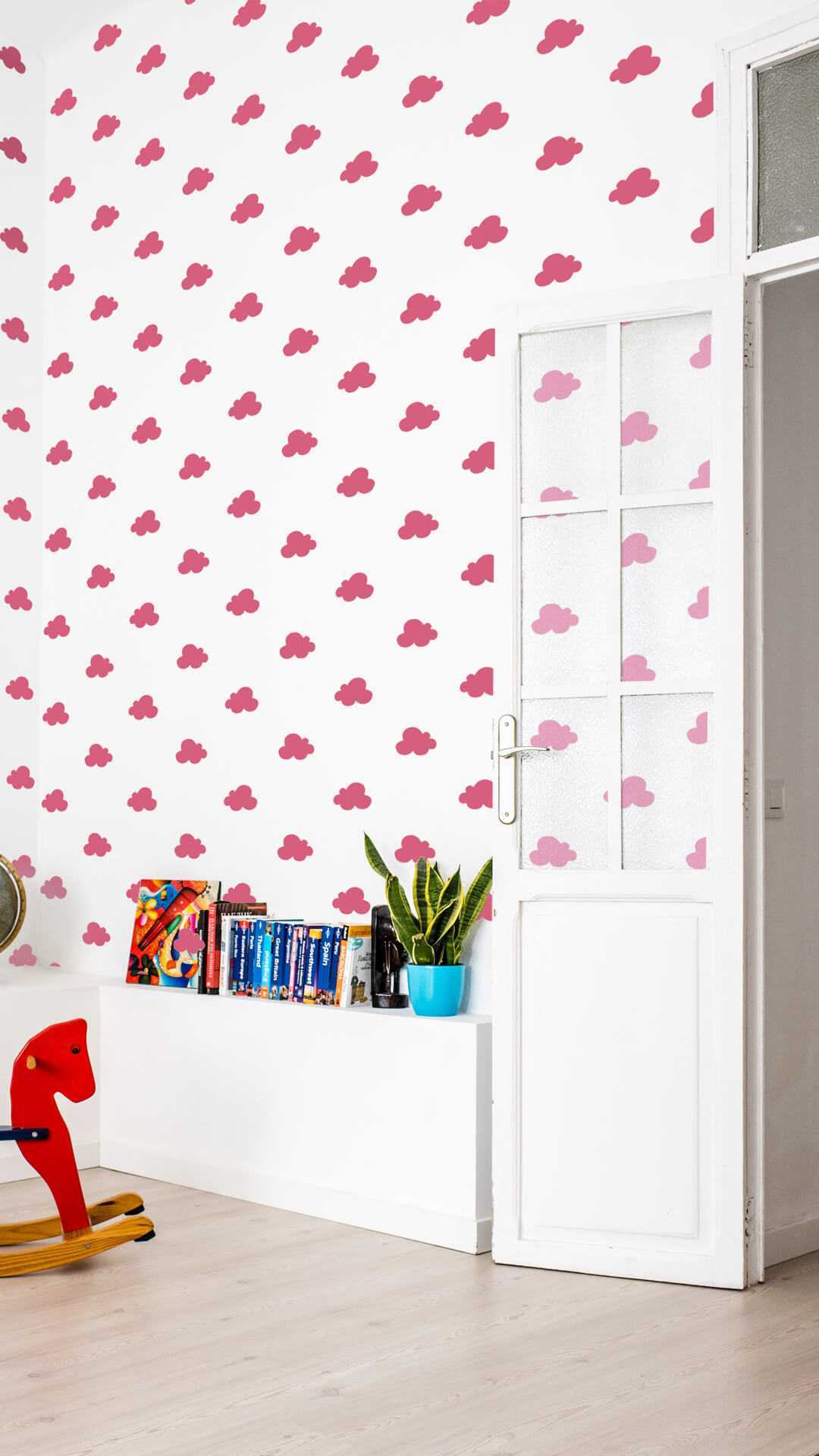 wallpaper clouds for kids room