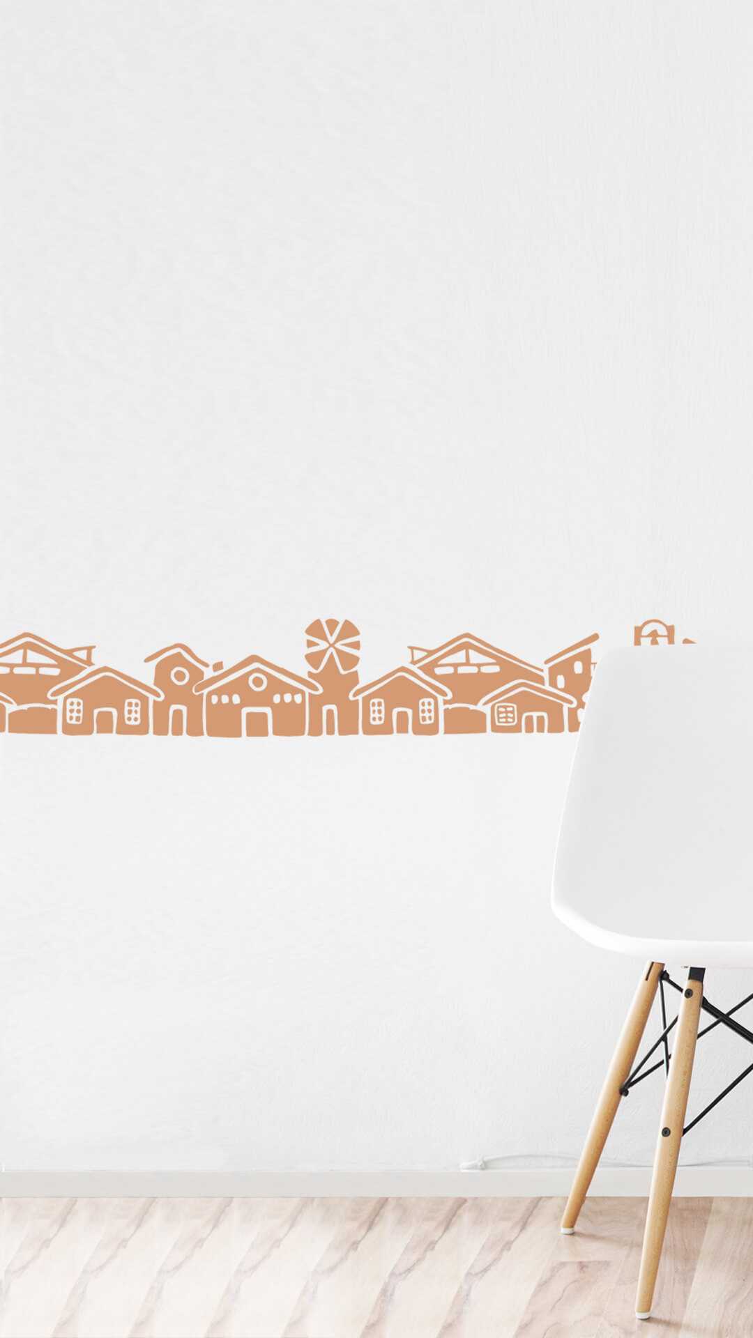 cenefa casitas sticker decoracion infantil