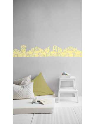 cenefa casitas sticker decoracion infantil 2