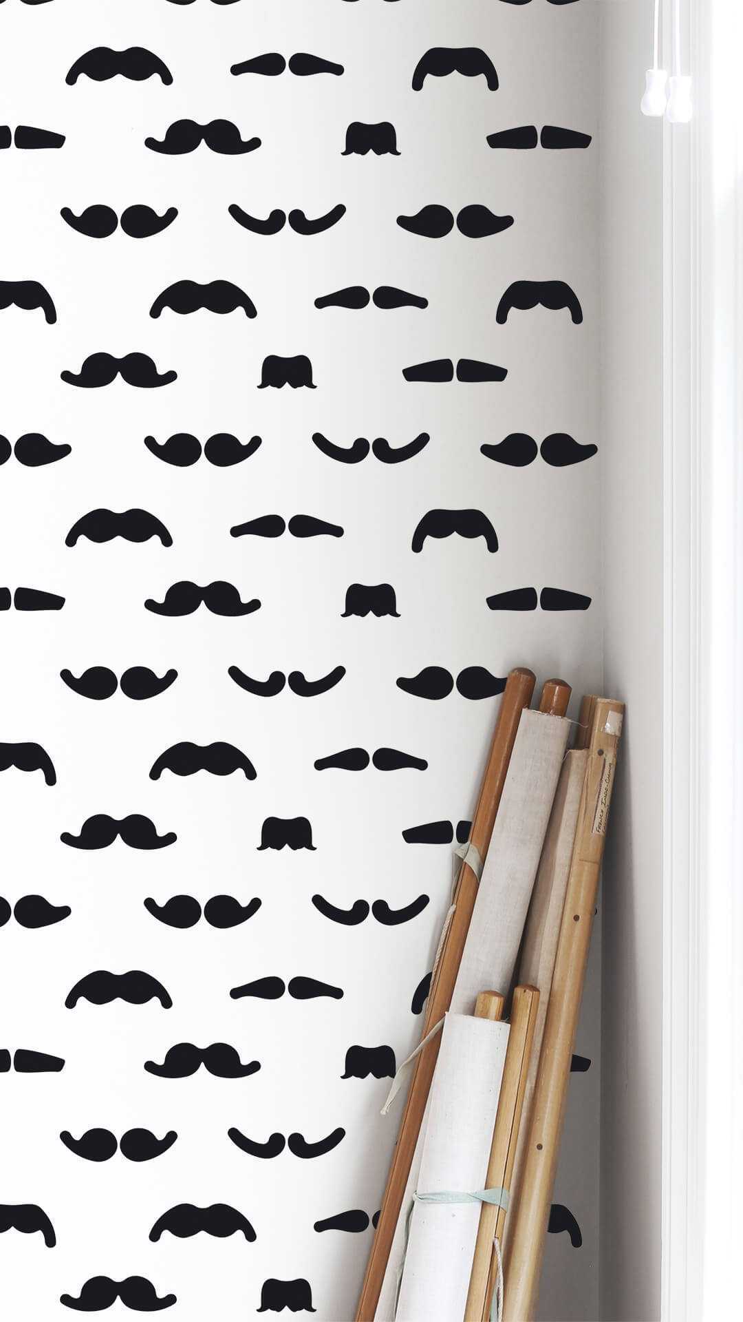 Wallpaper for men, Moustache Stickers
