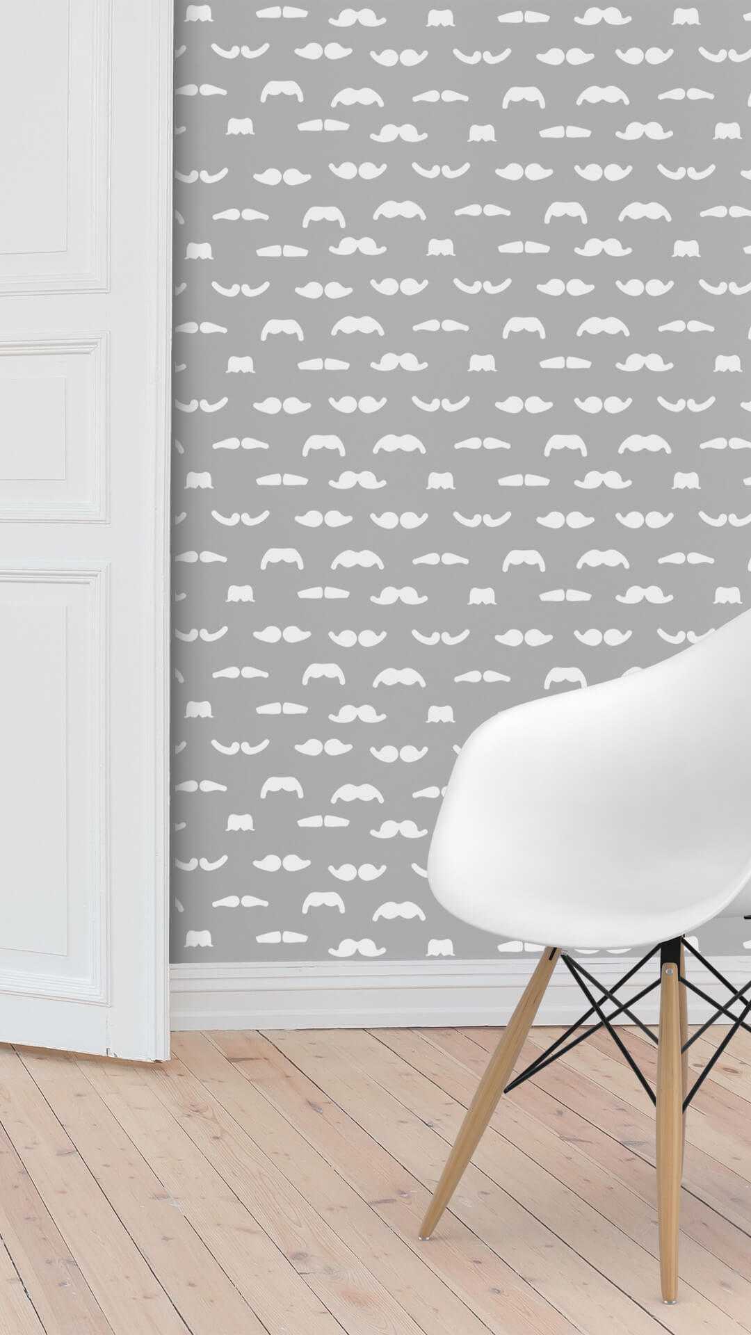 moustache wall paper