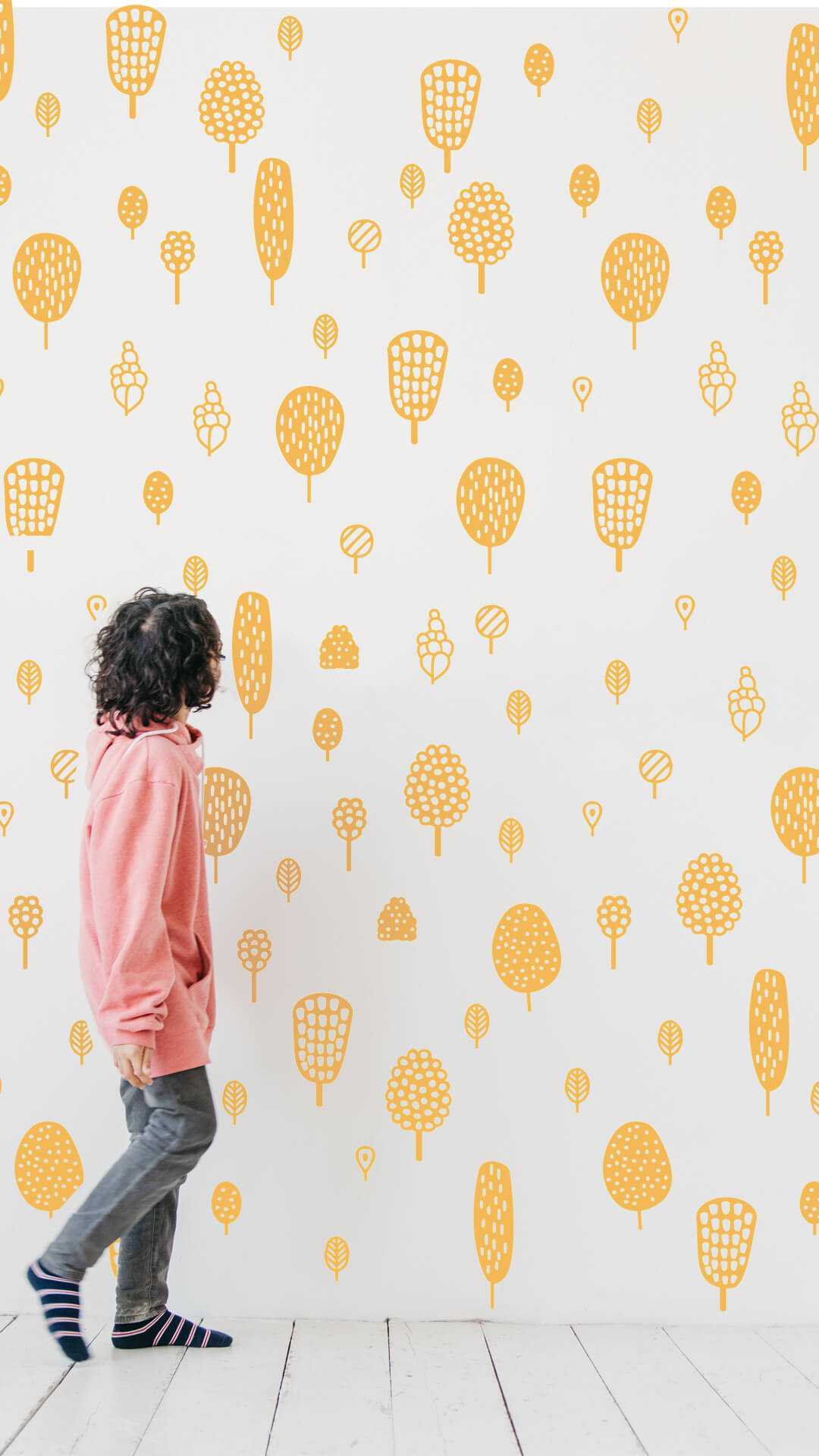modern kids deco wallpaper