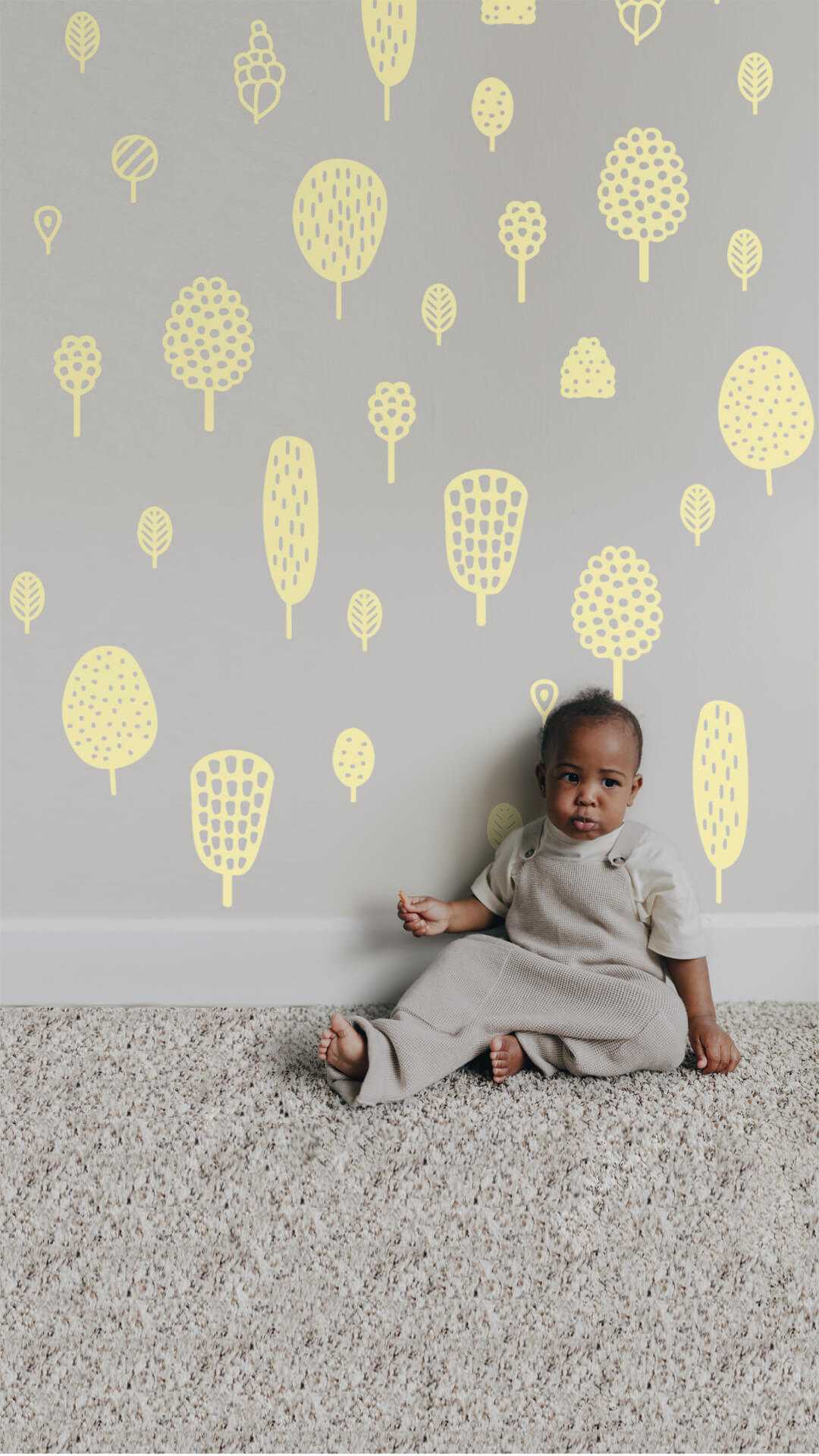 modern kids deco wallpaper