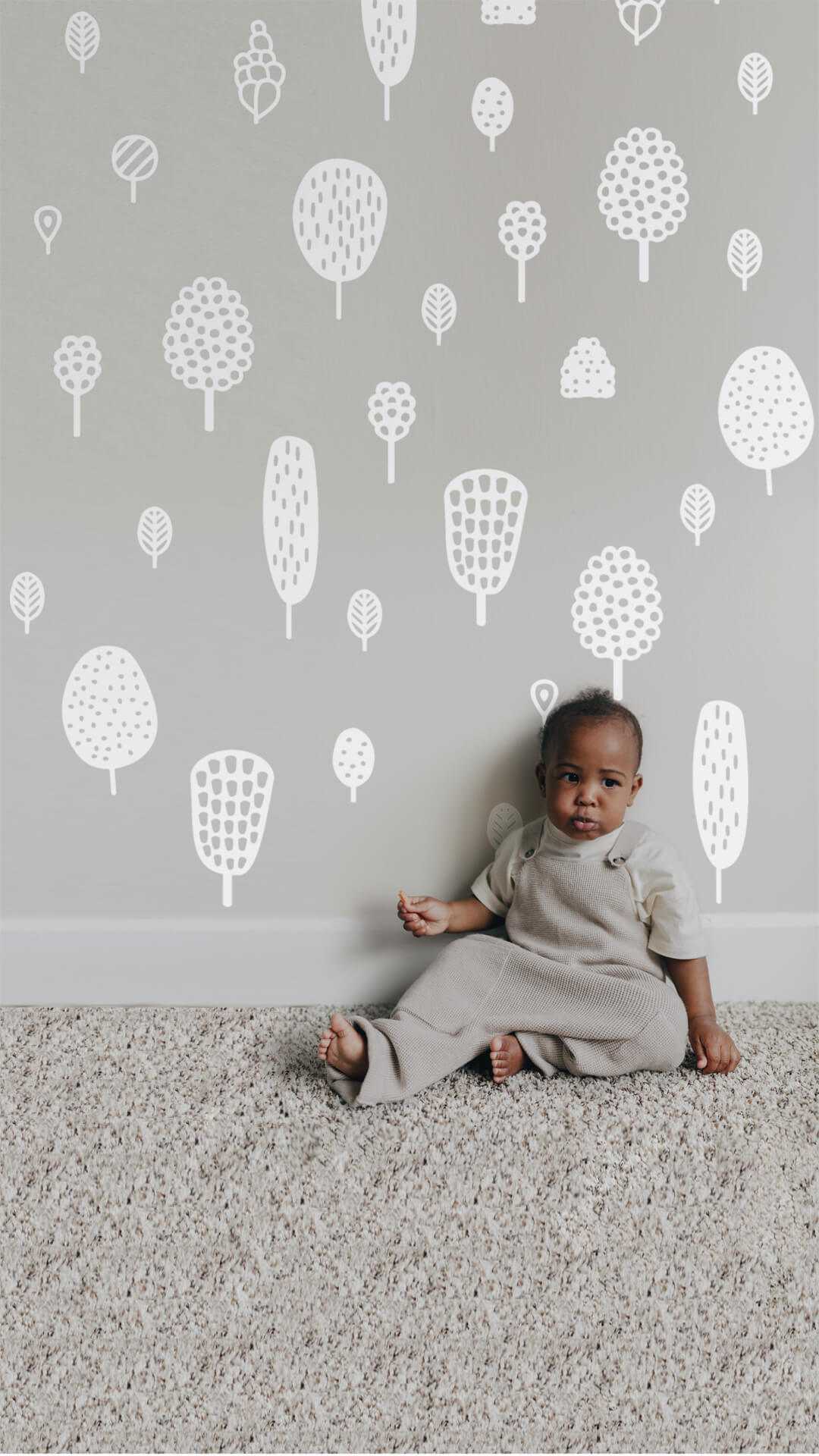 modern kids deco wallpaper