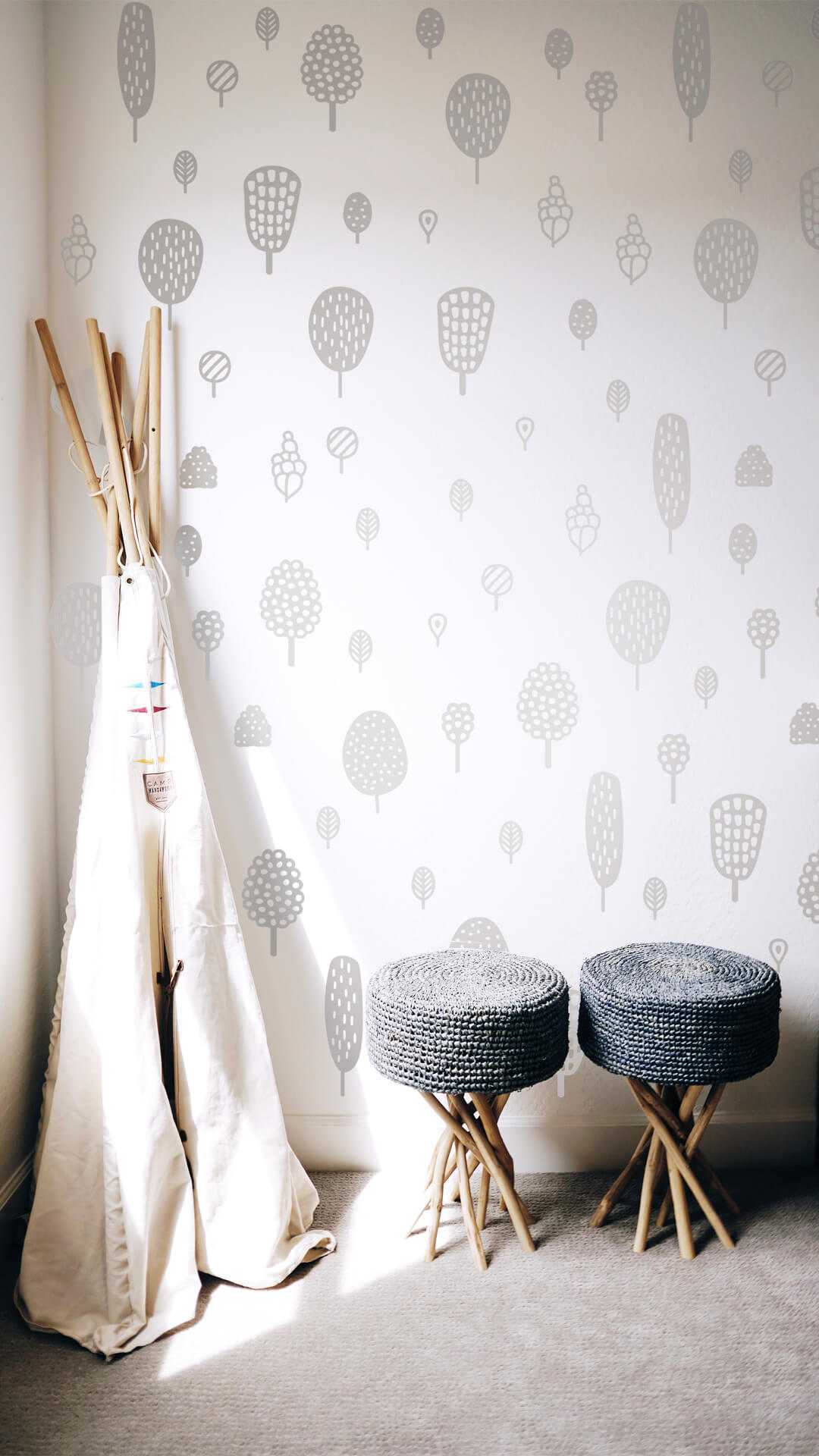 modern kids deco wallpaper