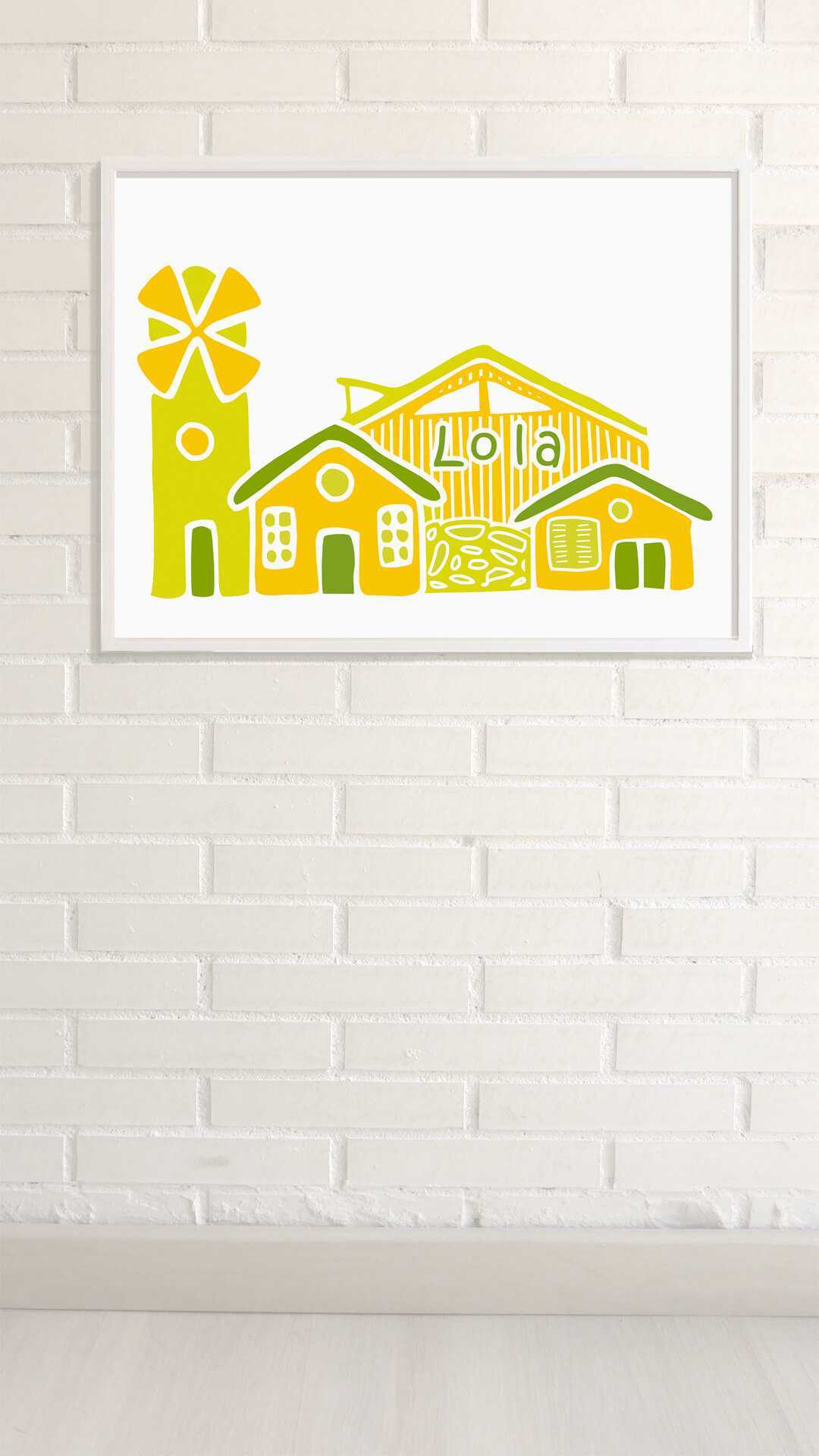 Personalized  Wall Art Houses