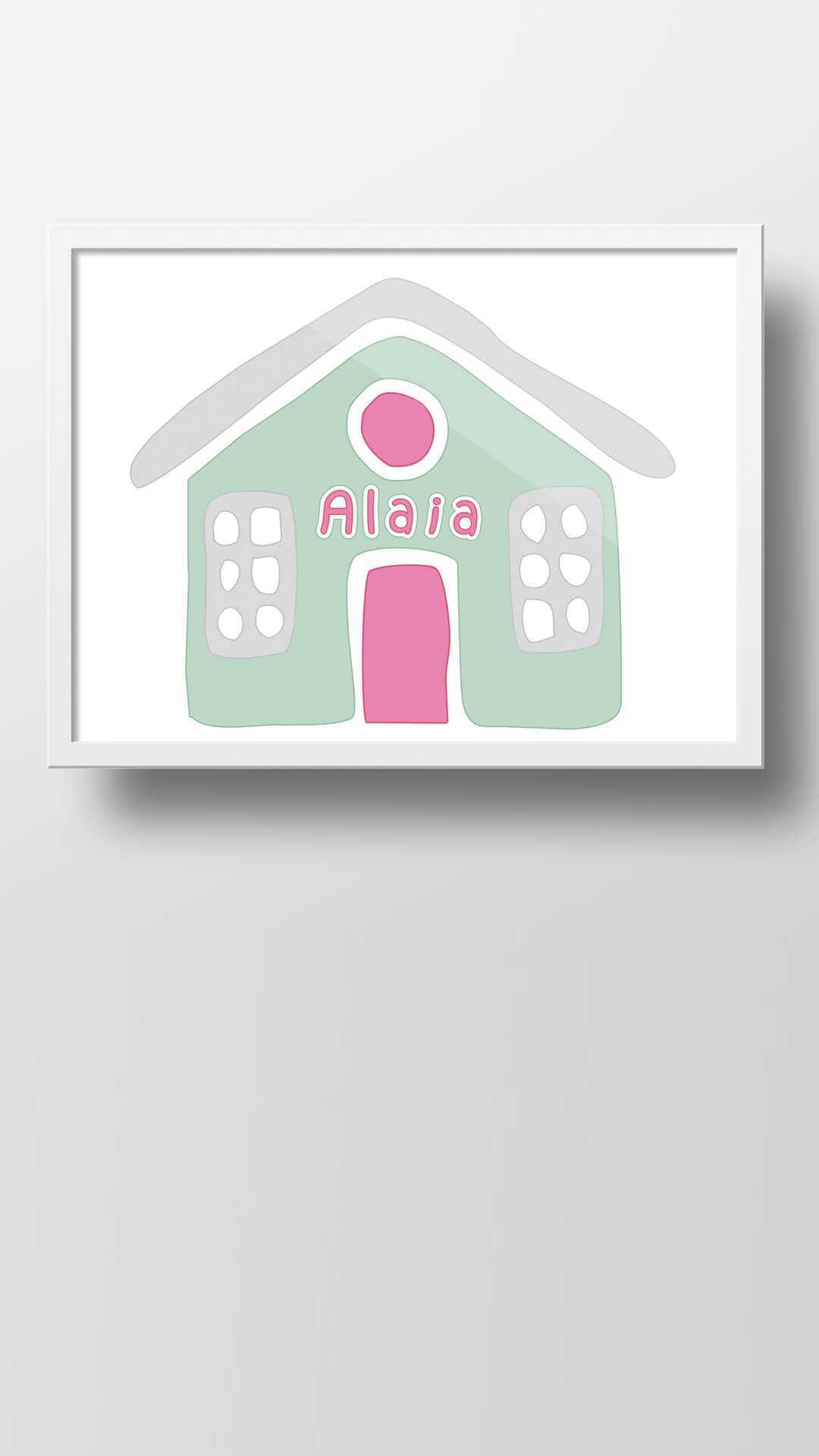 Personalized  Wall Art Houses