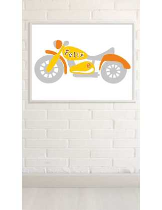 wall art kids bike with name 2