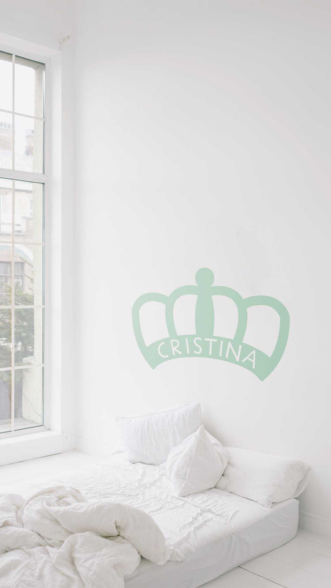 regalos para reina corona sticker grande