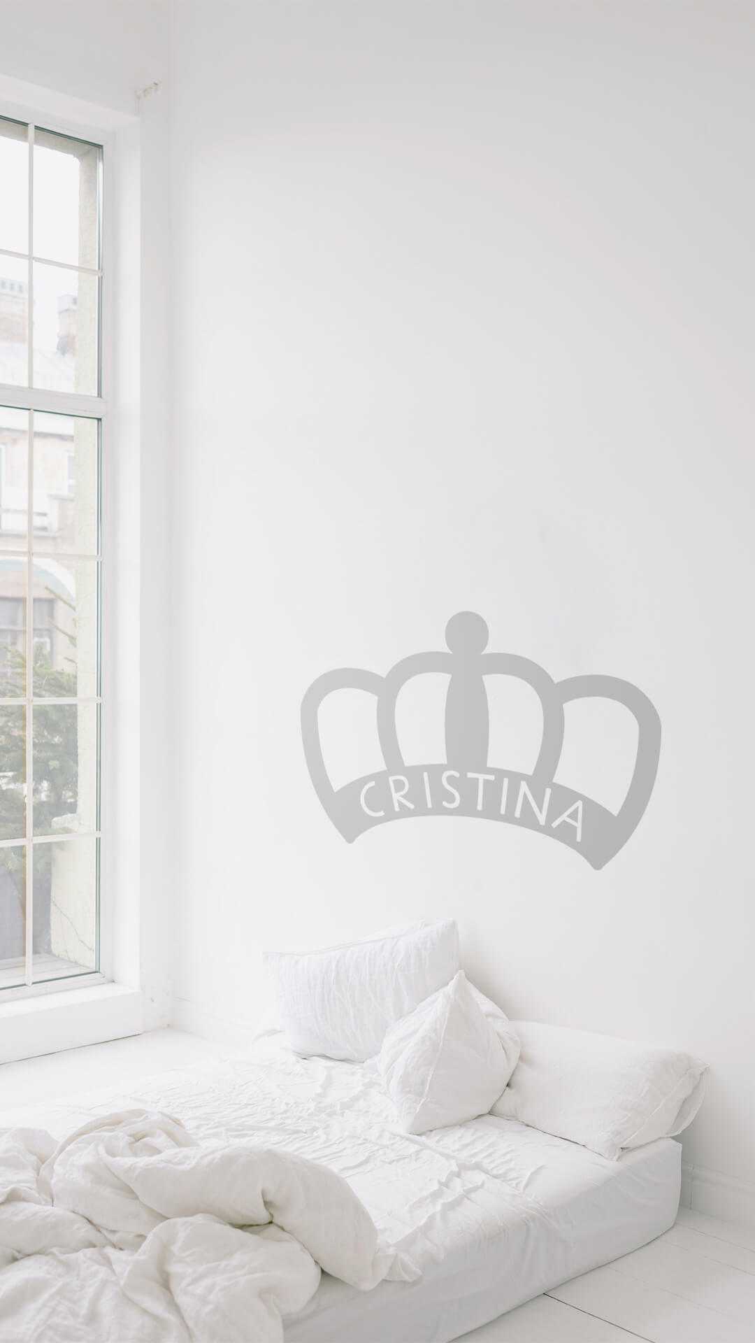 regalos para reina corona sticker grande