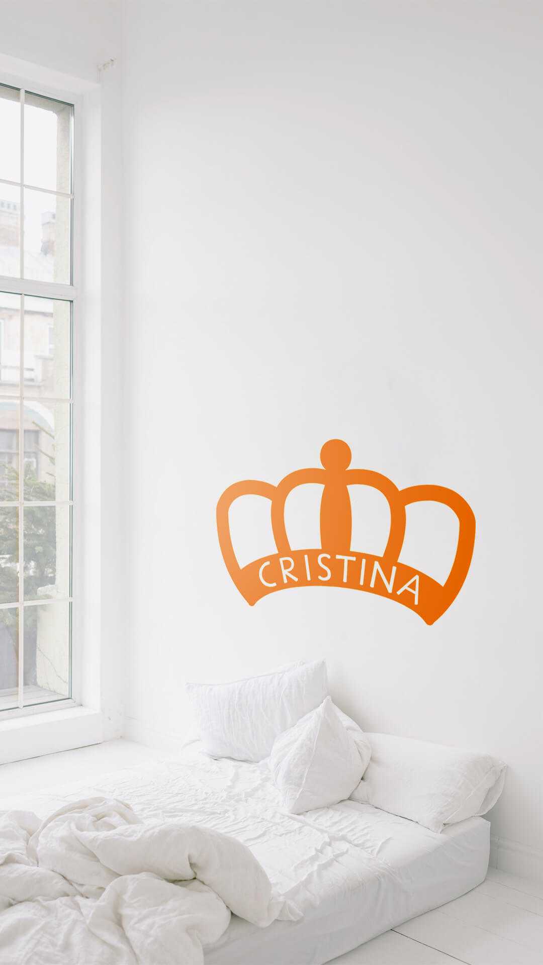 regalos para reina corona sticker grande