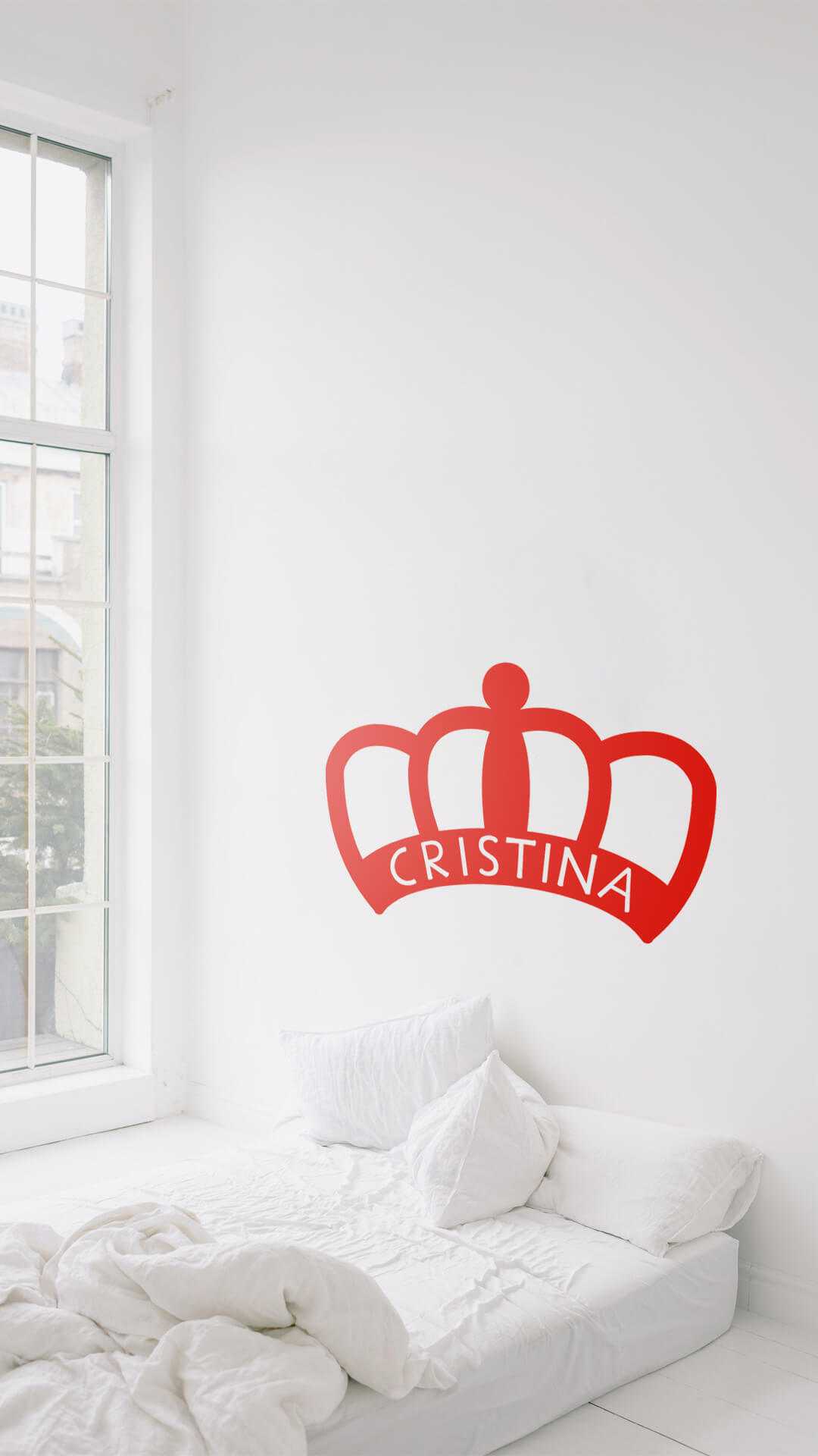 regalos para reina corona sticker grande