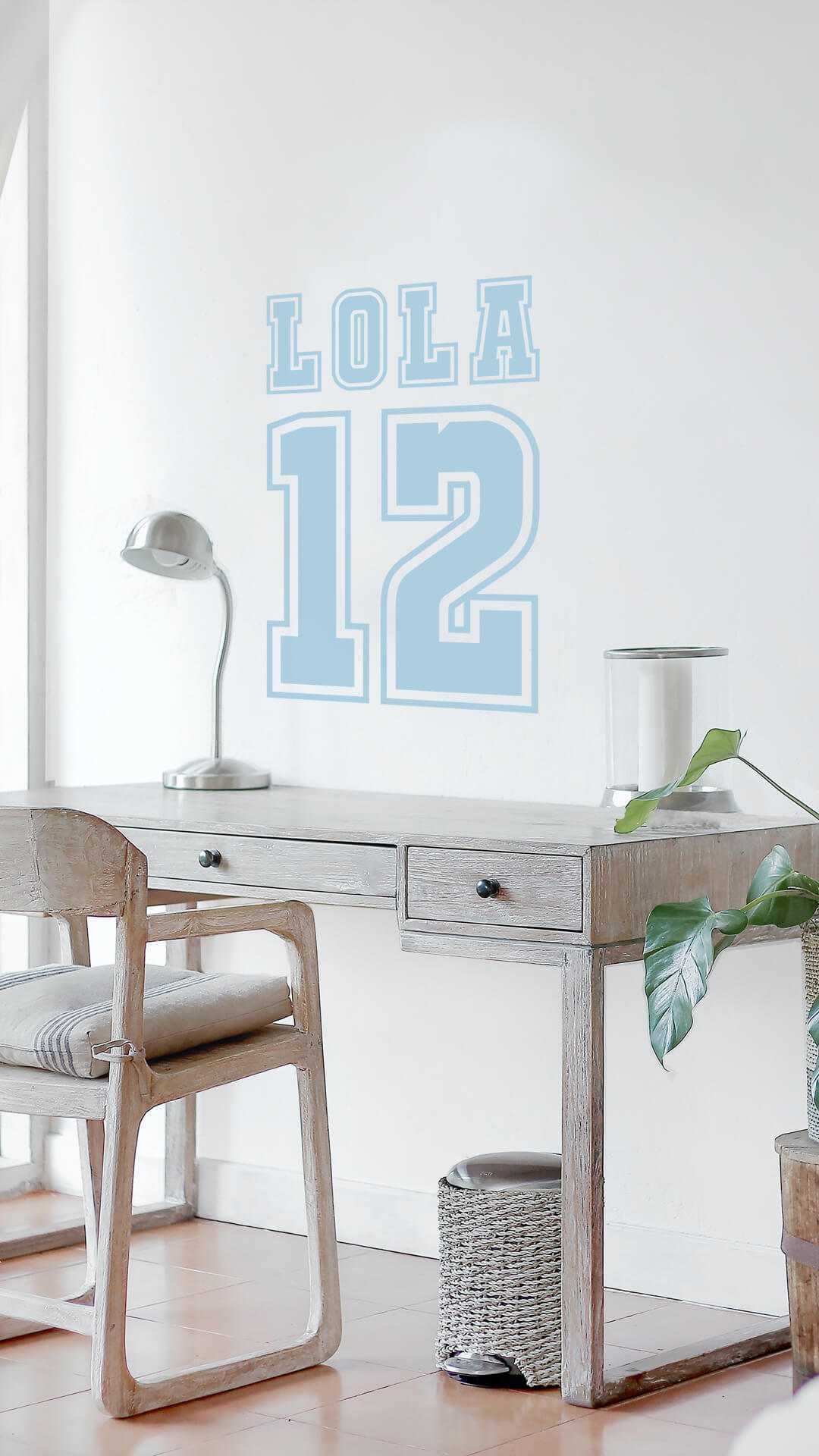 sport lovers gift,  sports number sticker with kid name