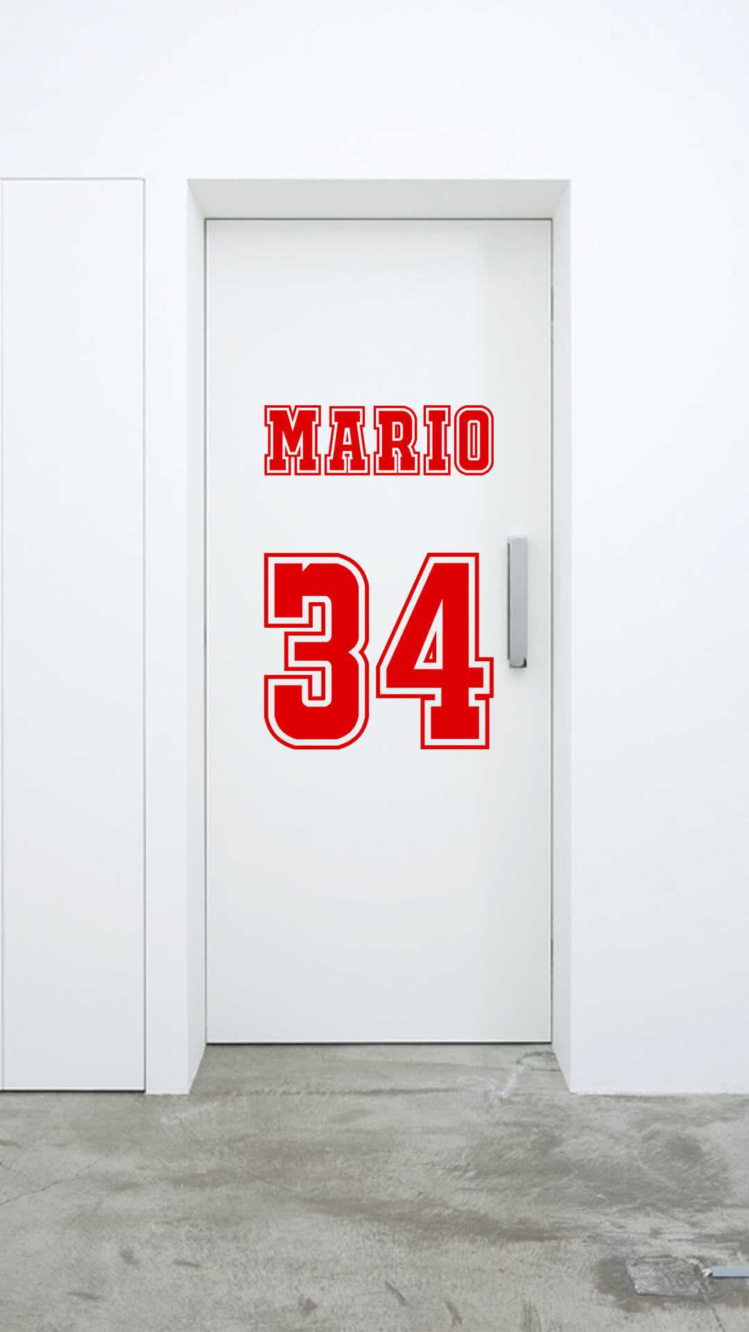 sport lovers gift,  sports number sticker with kid name