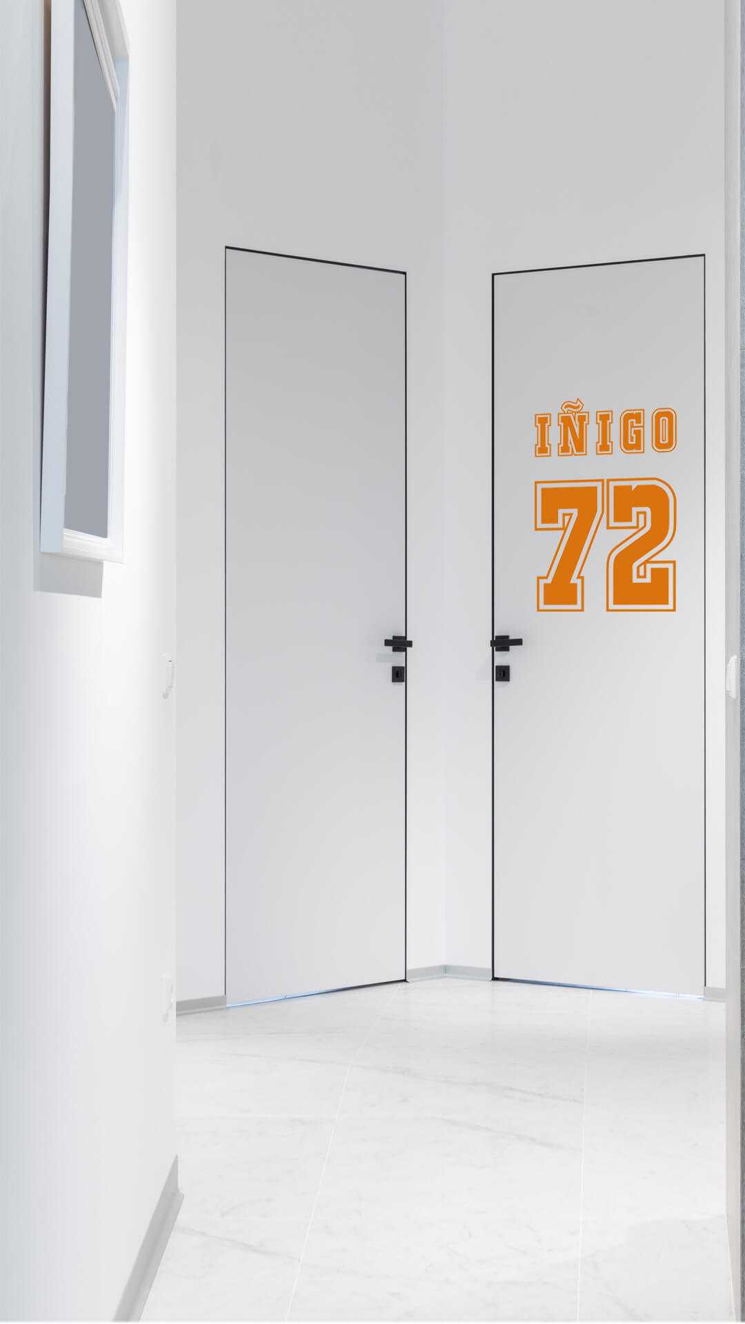 sport lovers gift,  sports number sticker with kid name