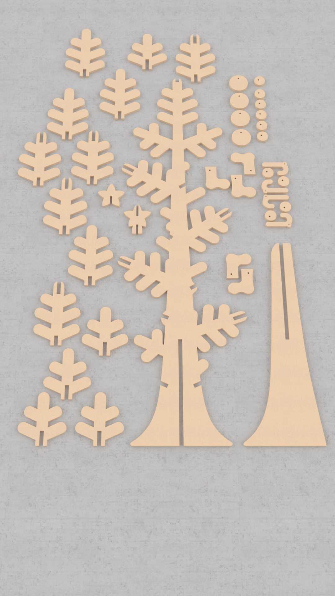 arbol de navidad madera