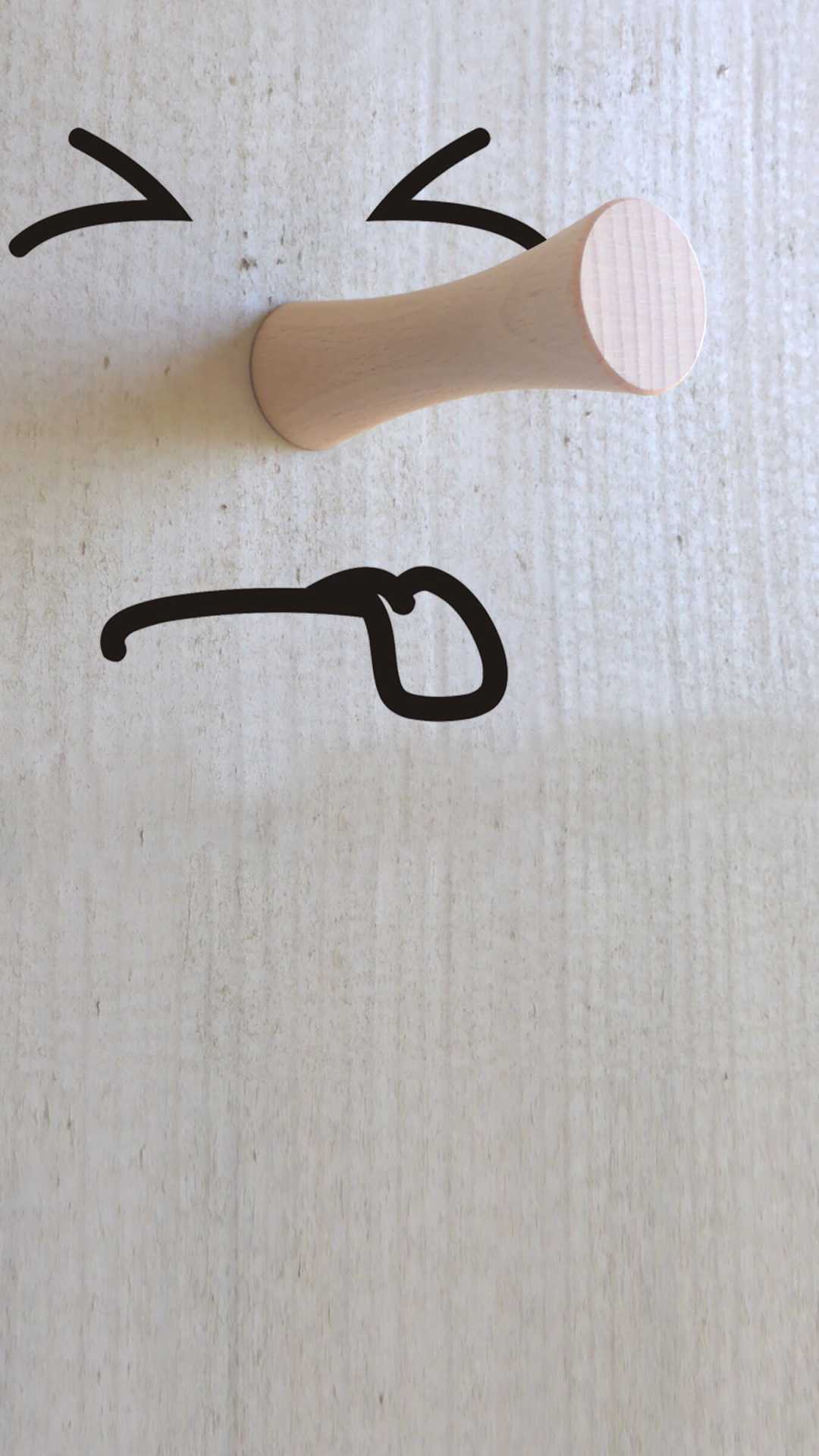 solid wood hanger diabolo shape