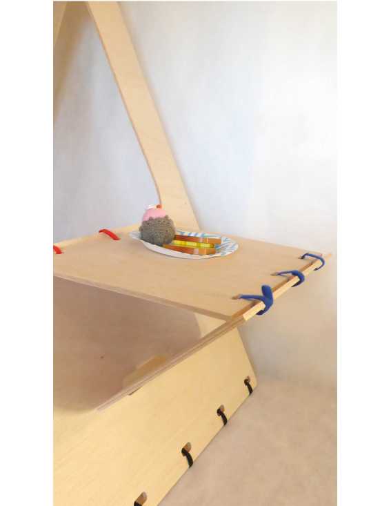 casa diy niños tipi juguete madera