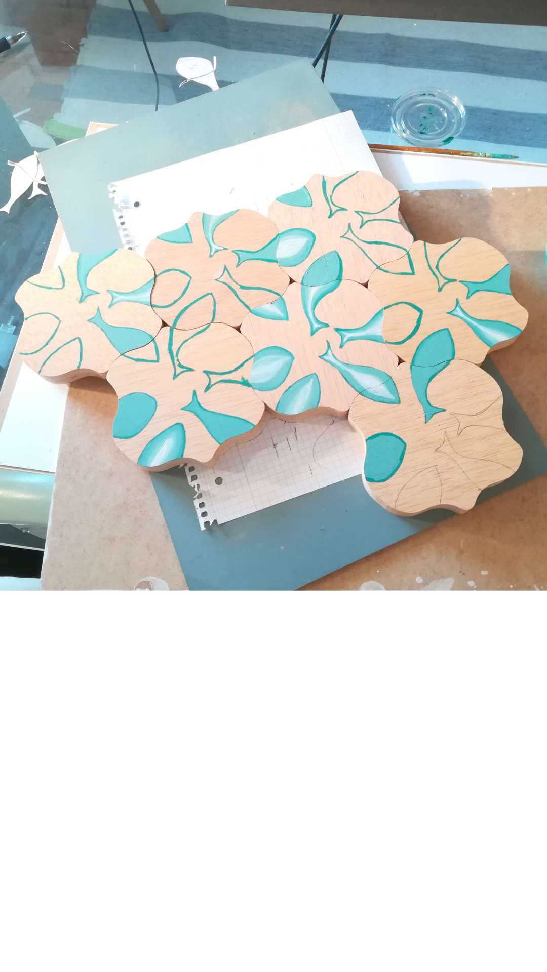 diy wood proyects hydraulic tiles coasters