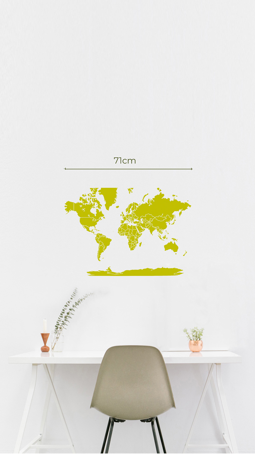 Mapamundi autoadhesivo